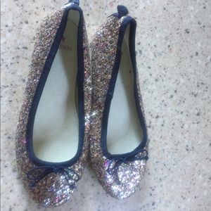 Girls Crewcuts size K1 multi color sparkle flats